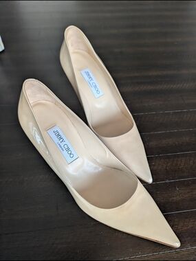 Jimmy Choo Women's Nude Patent Love 85 Pointed-Toe Pumps